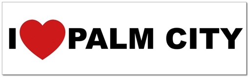 I LOVE PALM CITY bumper sticker